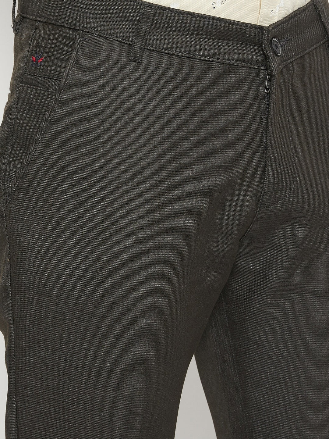 Charcoal Slim Fit Trousers - Men Trousers