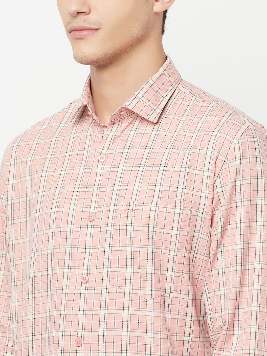 Pink Checked Shirt - Men Shirts