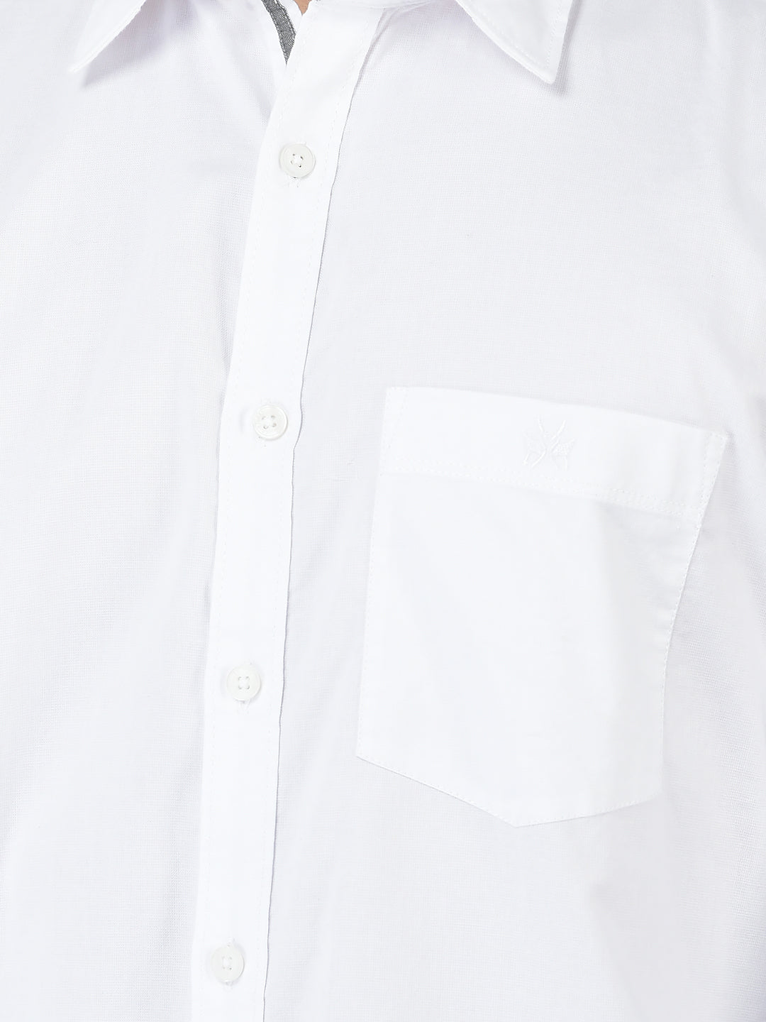  White Button-Down Shirt in Pure Cotton