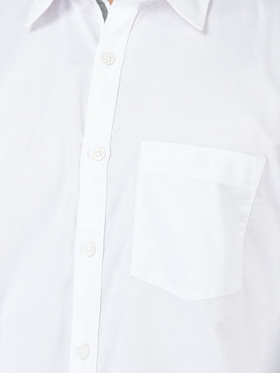  White Button-Down Shirt in Pure Cotton