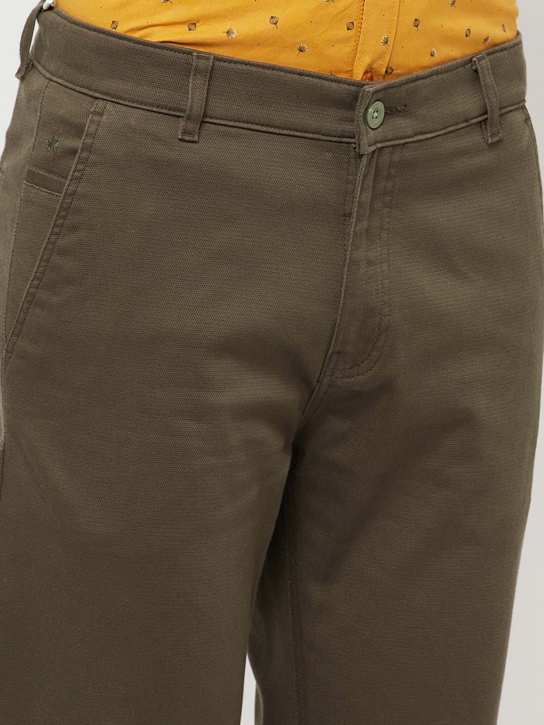 Olive Casual Trousers - Men Trousers