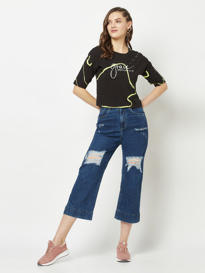  Black Grace Cropped T-Shirt