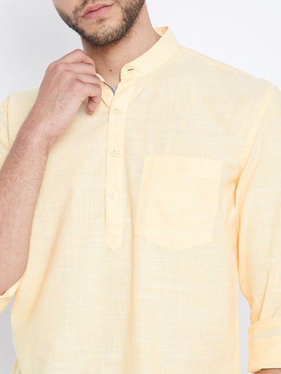 Yellow Kurta - Men Kurtas
