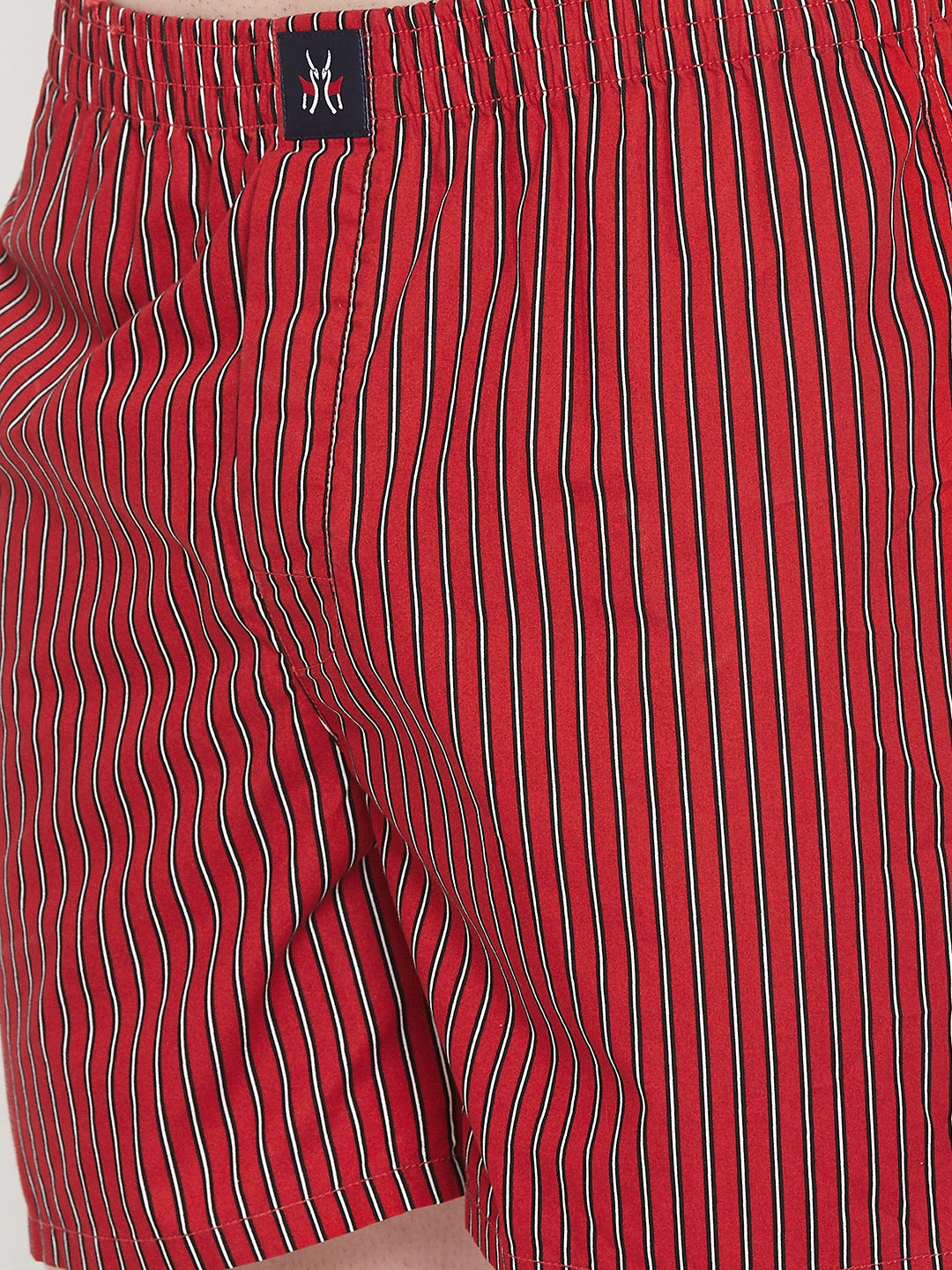 Red & Navy Blue Striped boxers - Men Boxers