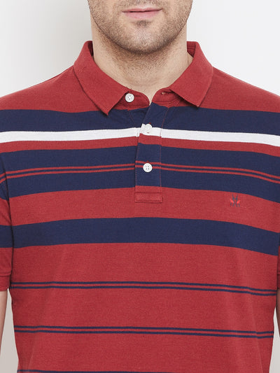 Red Striped T-shirt - Men T-Shirts