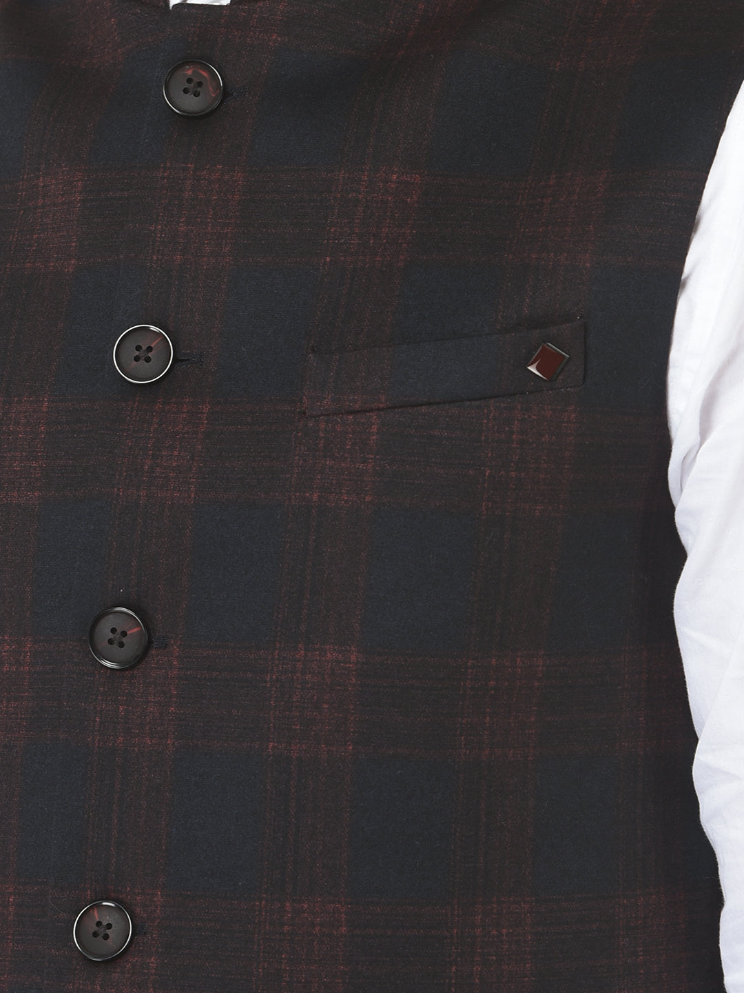  Multi-Coloured Checked Waistcoat