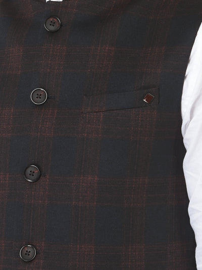  Multi-Coloured Checked Waistcoat