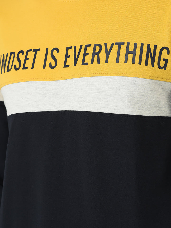  Mustard Colour-Blocked Mindset Sweatshirt