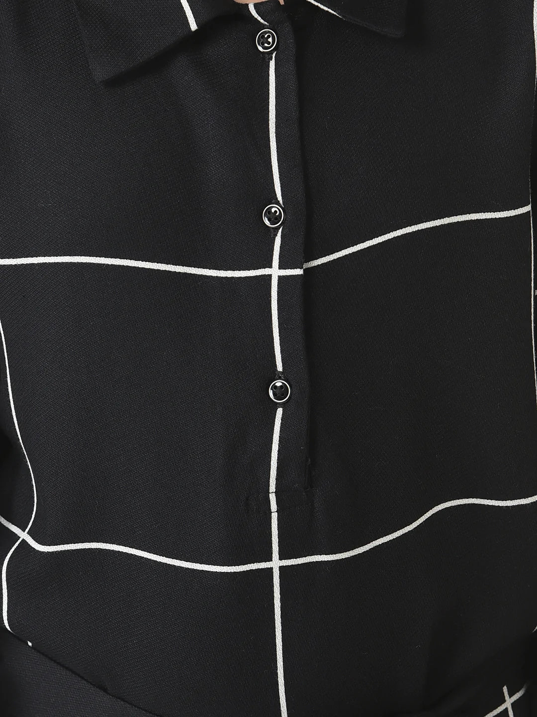  Black Graph-Checked Dress 
