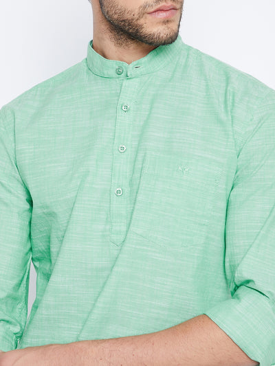 Mint Green Kurta - Men Kurtas