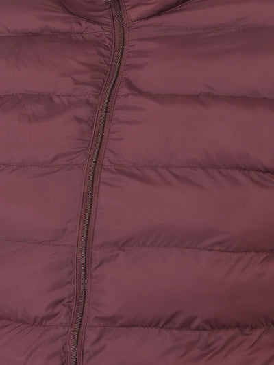 Puffer Jacket in Wine Color