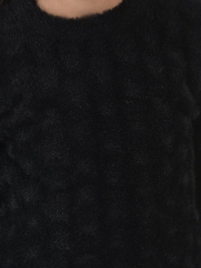 Black Sweater in Self-Designed Print