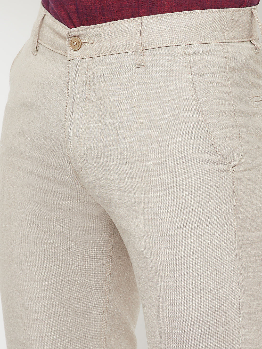 Cream Trousers - Men Trousers