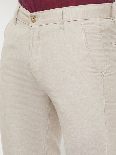 Cream Trousers - Men Trousers
