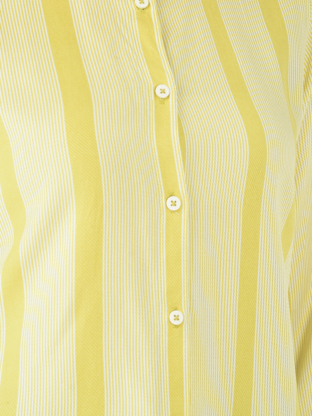 Yellow Striped Longline Shirt - Women Shirts