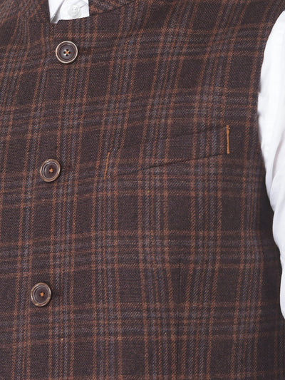  Purple Checked Waistcoat