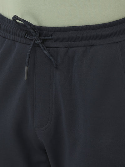  Navy Blue Logo-Work Track Pants