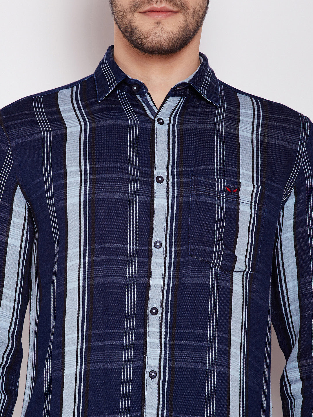 Blue Checked Shirt - Men Shirts