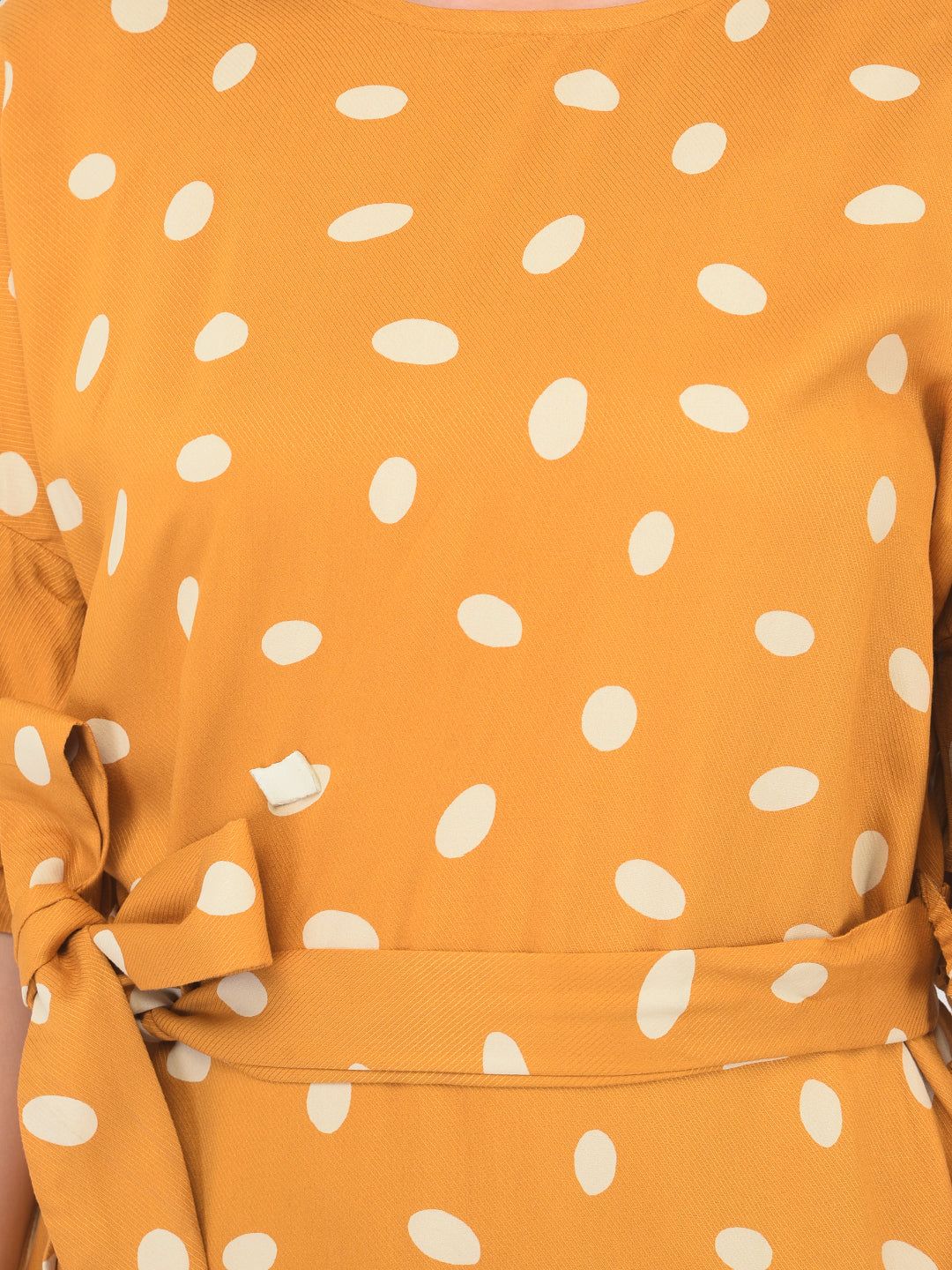 Orange Polka Dot Dress - Women Dresses