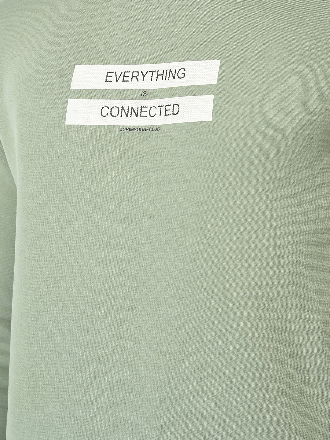  Green Sweatshirt with Typography Print