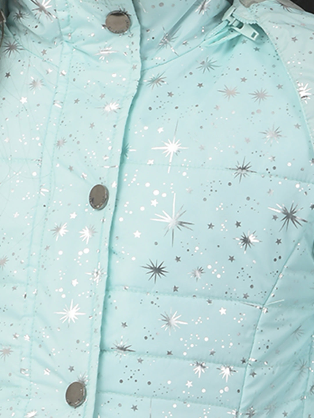  Mint Green Starry Print Jacket