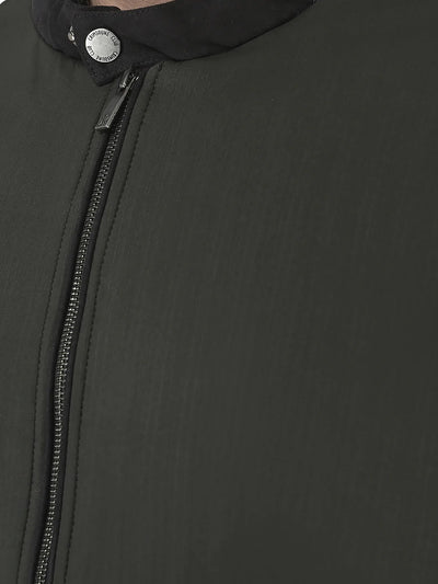  Olive Casual Bomber Jacket 