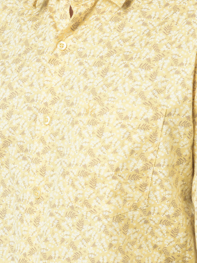 Yellow Shirt in Floral Print 