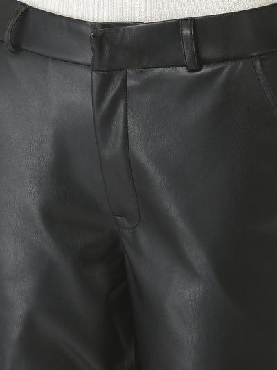  Wide-Leg Faux Leather Pants