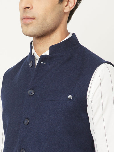  Waistcoat in Navy Blue Tone