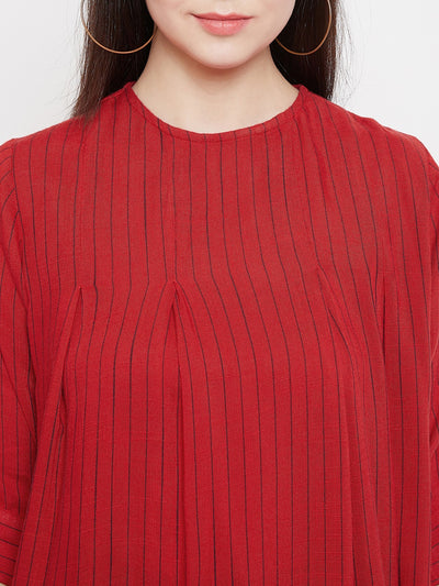 Red Striped Top - Women Tops