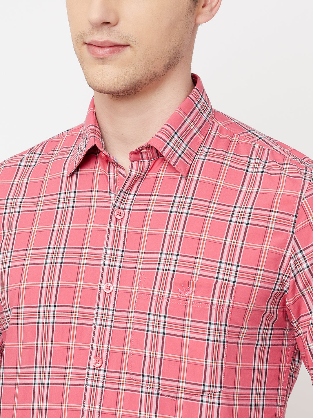 Pink Checked Casual Shirt - Men Shirts