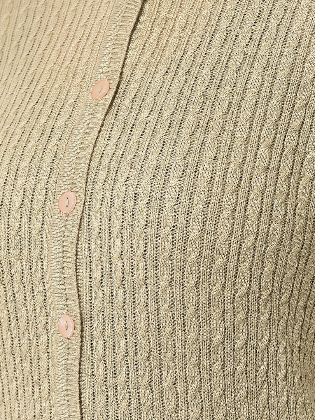  Beige Embroidered Cardigan 