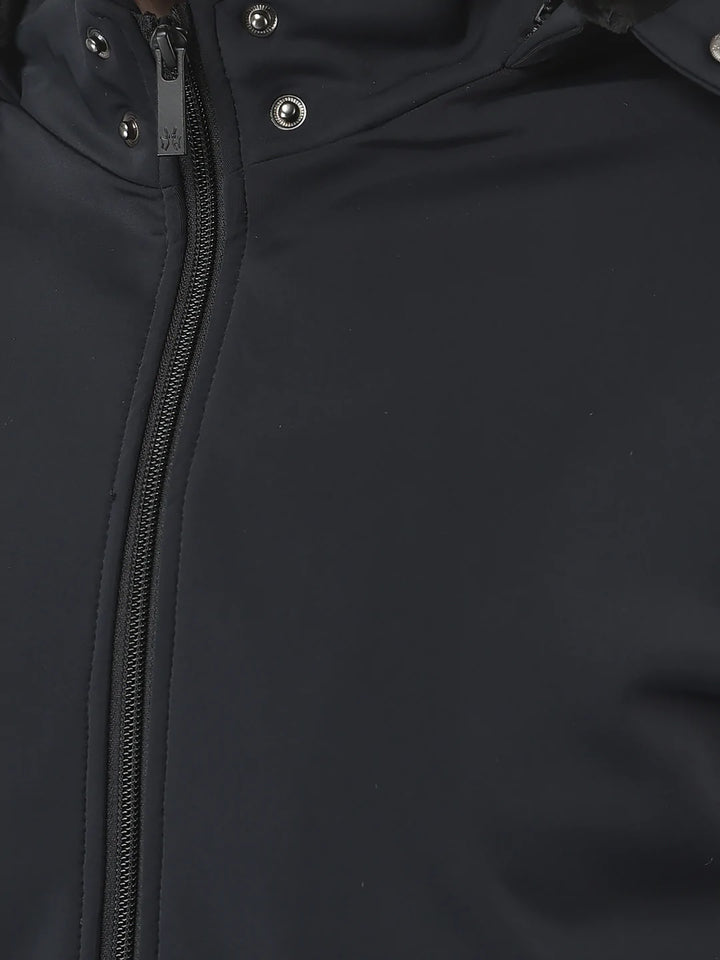  Navy Blue Removable Hood Jacket 