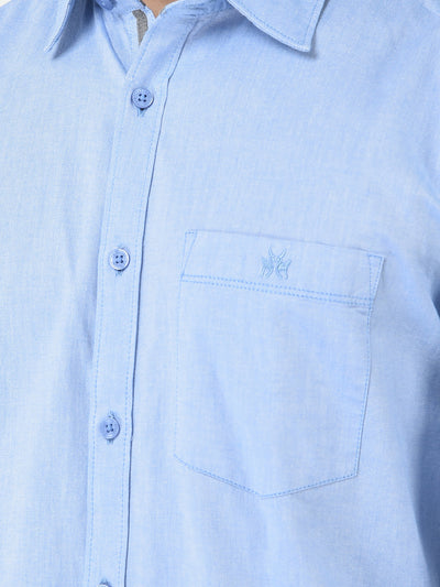  Sky Blue Shirt in Pure Cotton