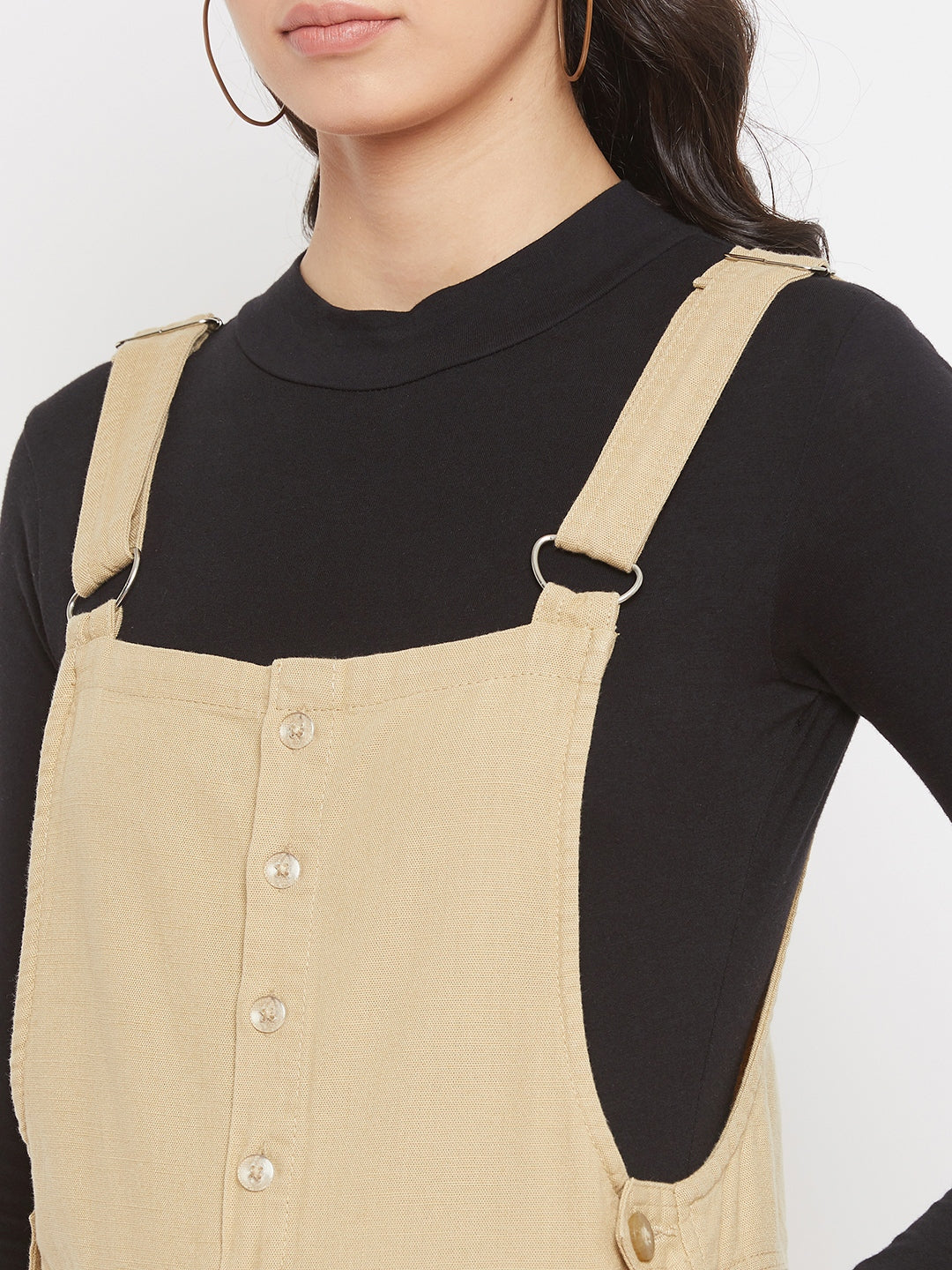 Beige Dungaree - Women Dungarees