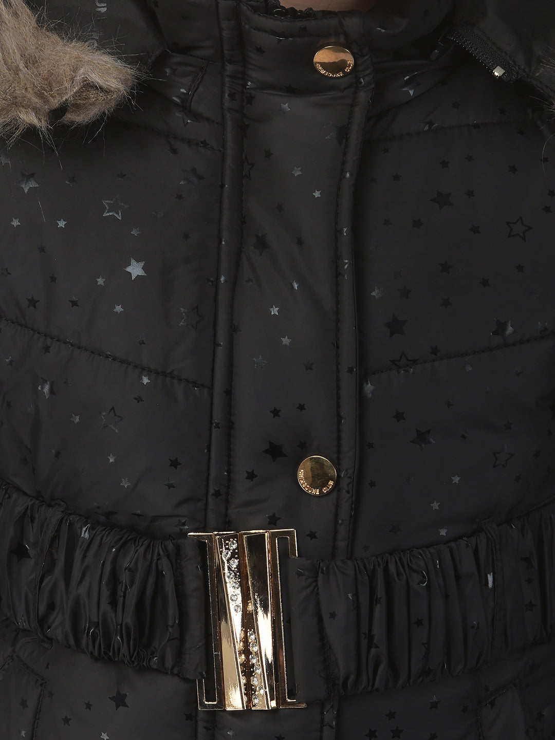  Belted Black Starry Jacket