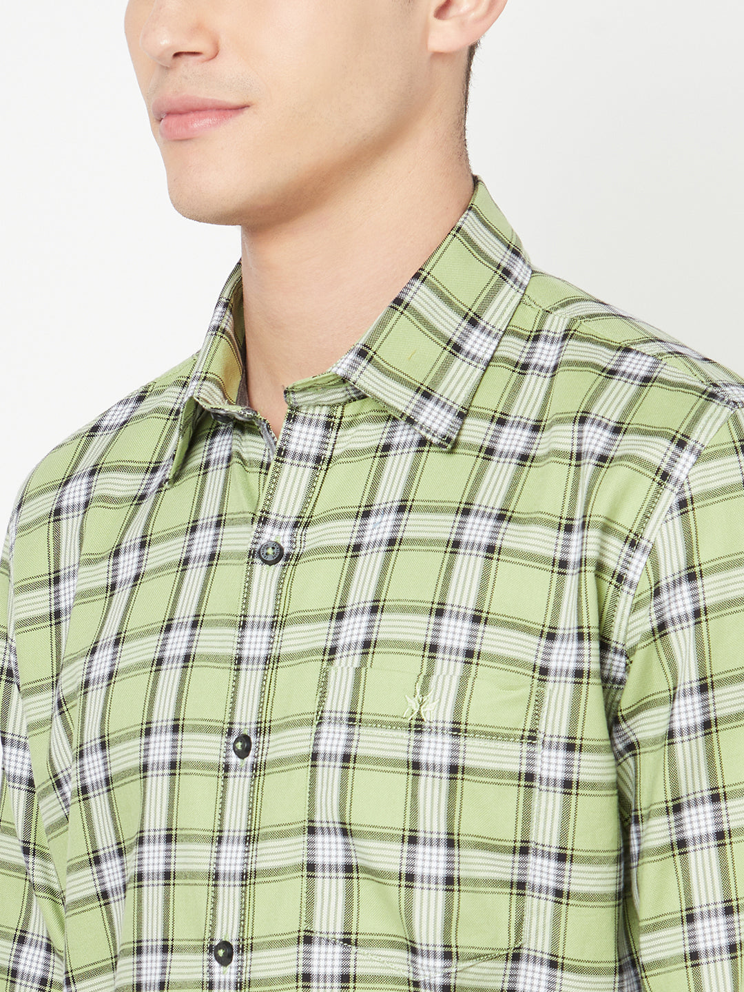 Green Checked Shirt - Men Shirts