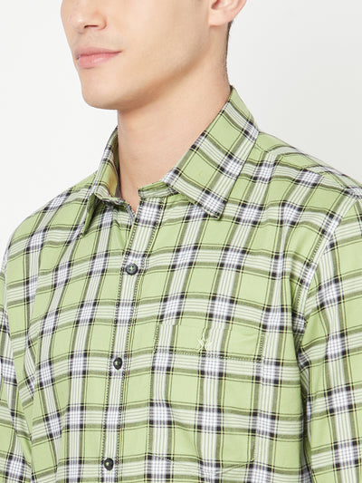 Green Checked Shirt - Men Shirts