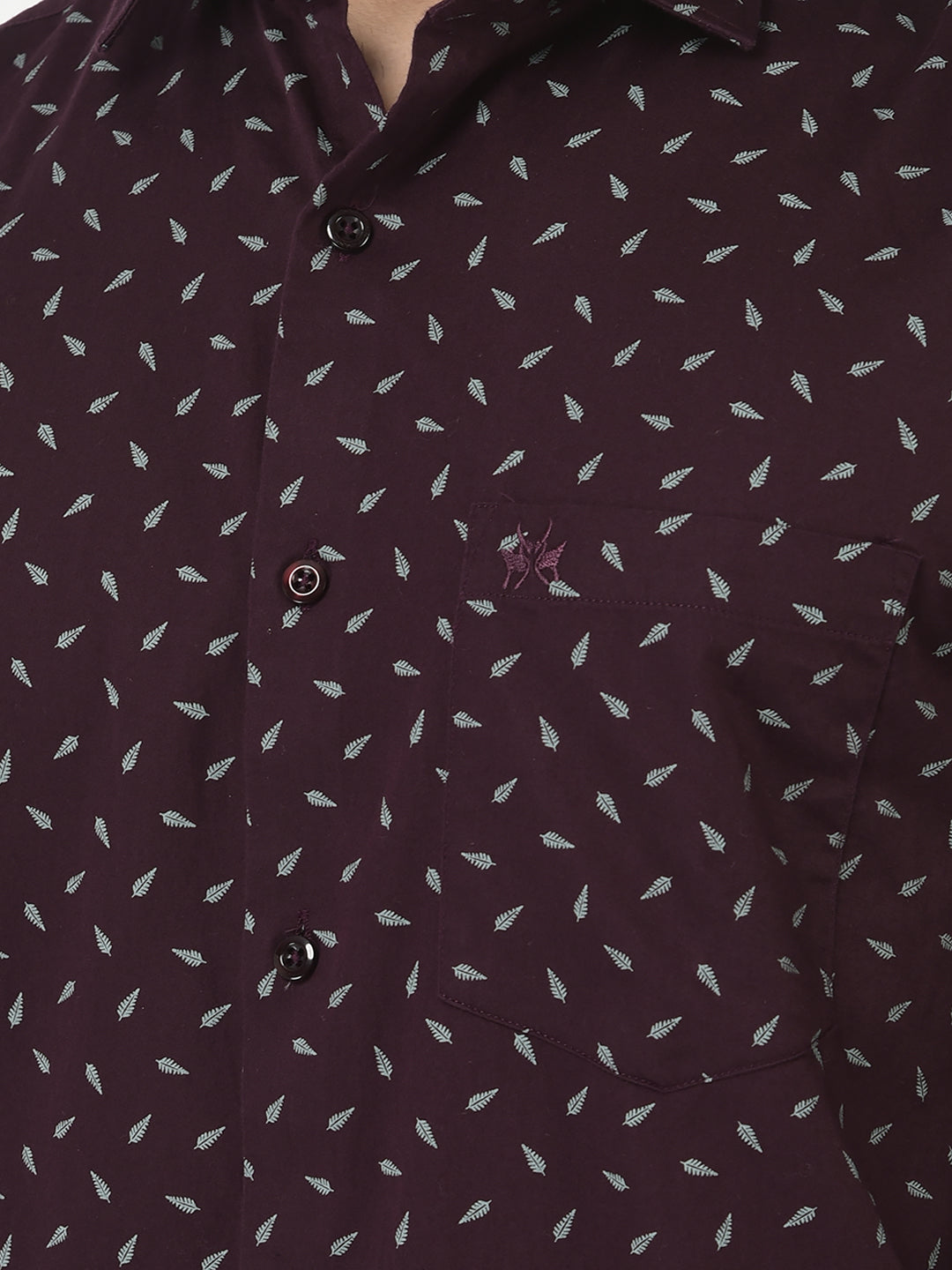  Maroon Shirt in Floral Print