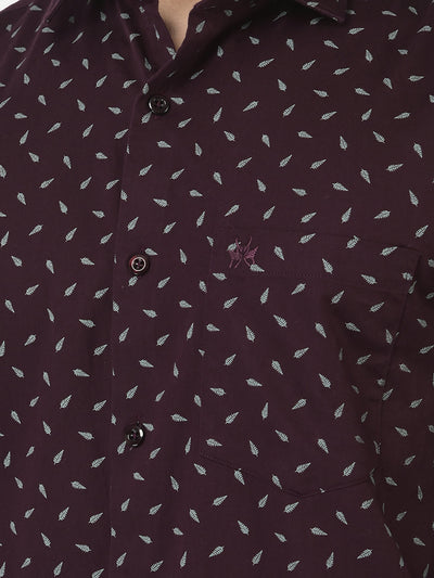  Maroon Shirt in Floral Print