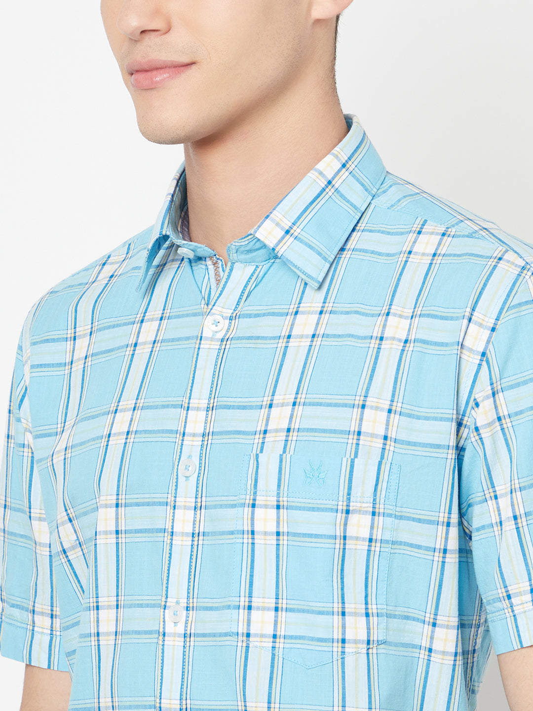 Blue Checked Shirt - Men Shirts