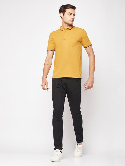  Honey Mustard Minimal Polo T-Shirt