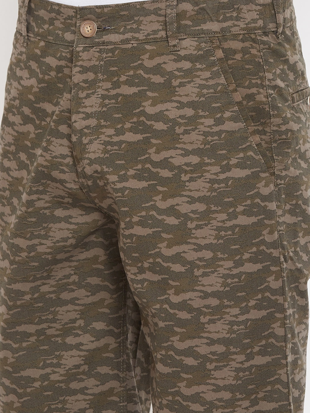 Olive Printed shorts - Men Shorts
