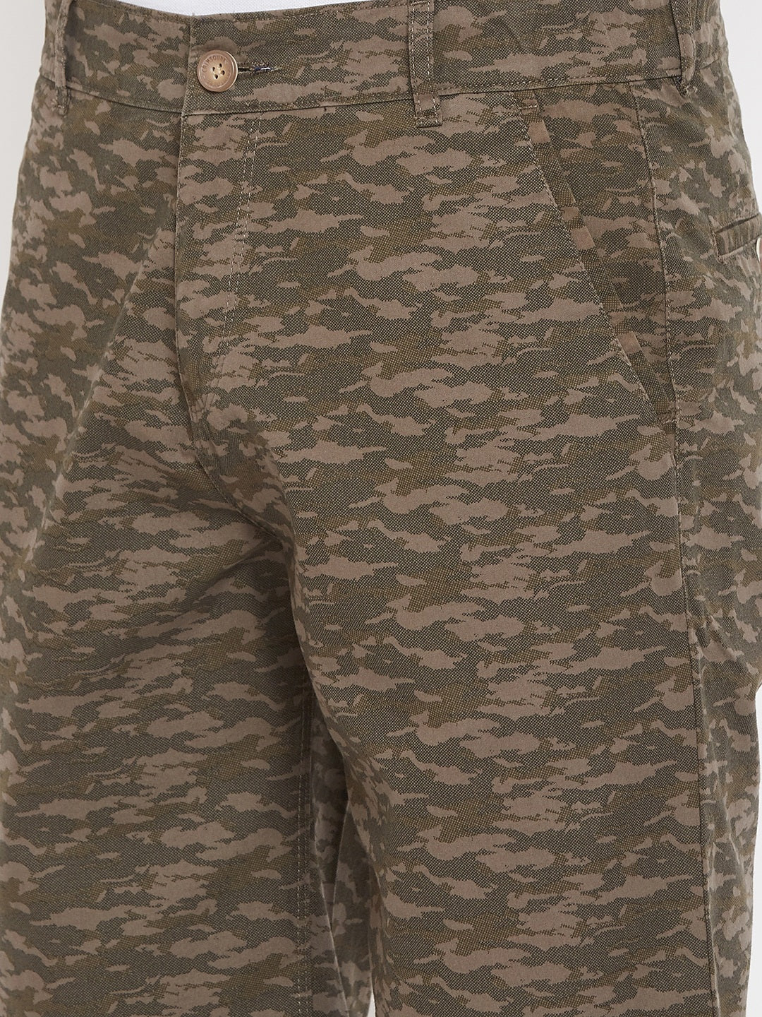 Olive Printed shorts - Men Shorts