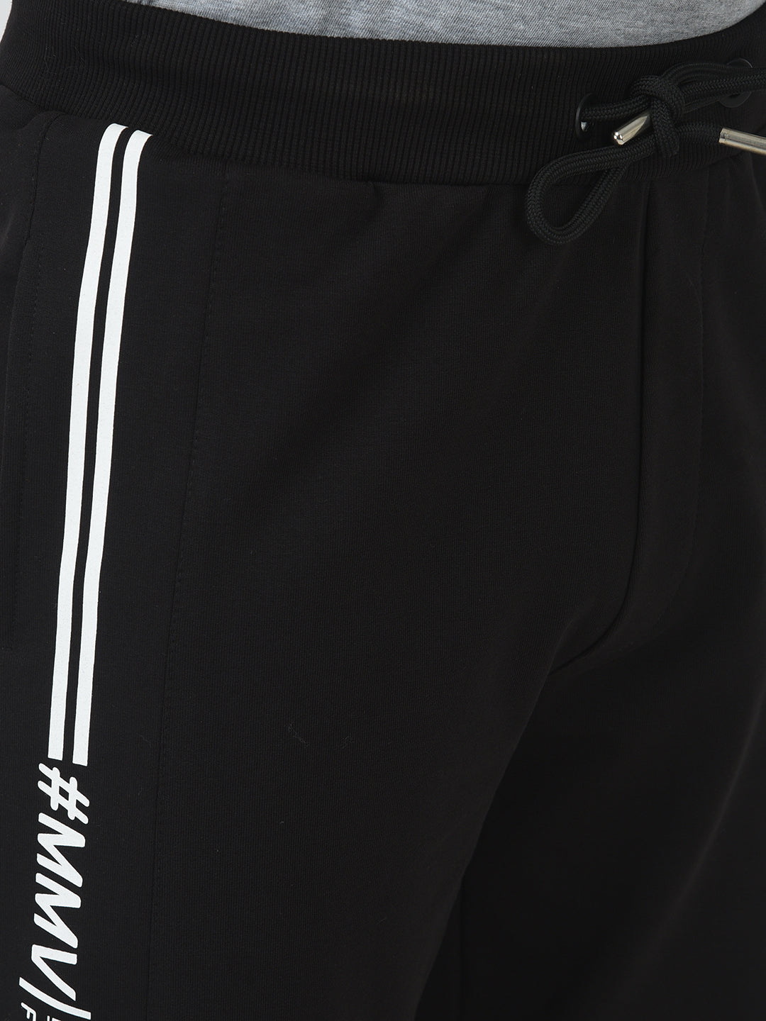 Black Typographic Track Pants - Boys Track Pants