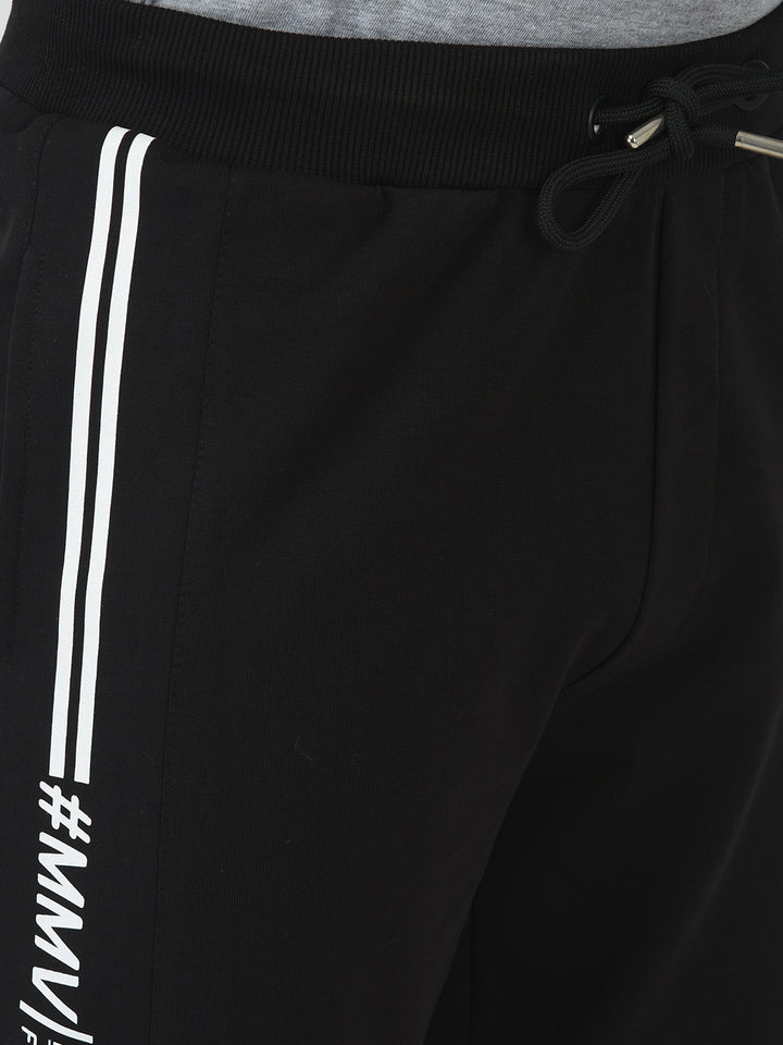 Black Typographic Track Pants - Boys Track Pants