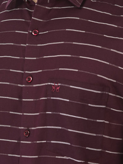  Maroon Shirt in Pure Cotton