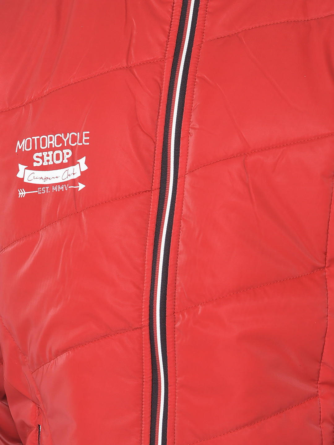  Red Zigzaggery Padded Jacket