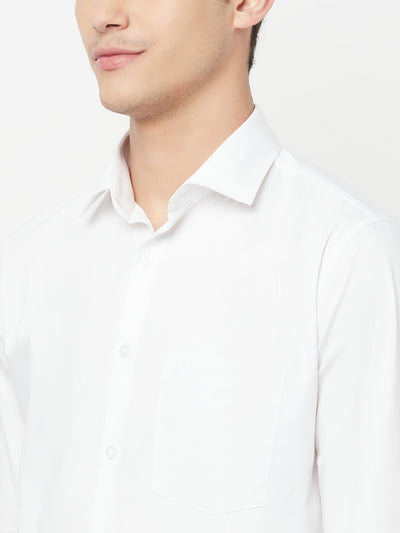 White Solid Shirt - Men Shirts
