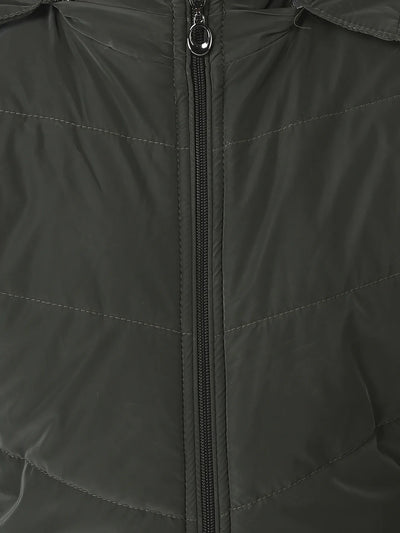  Olive Faux Fur Hooded Jacket 